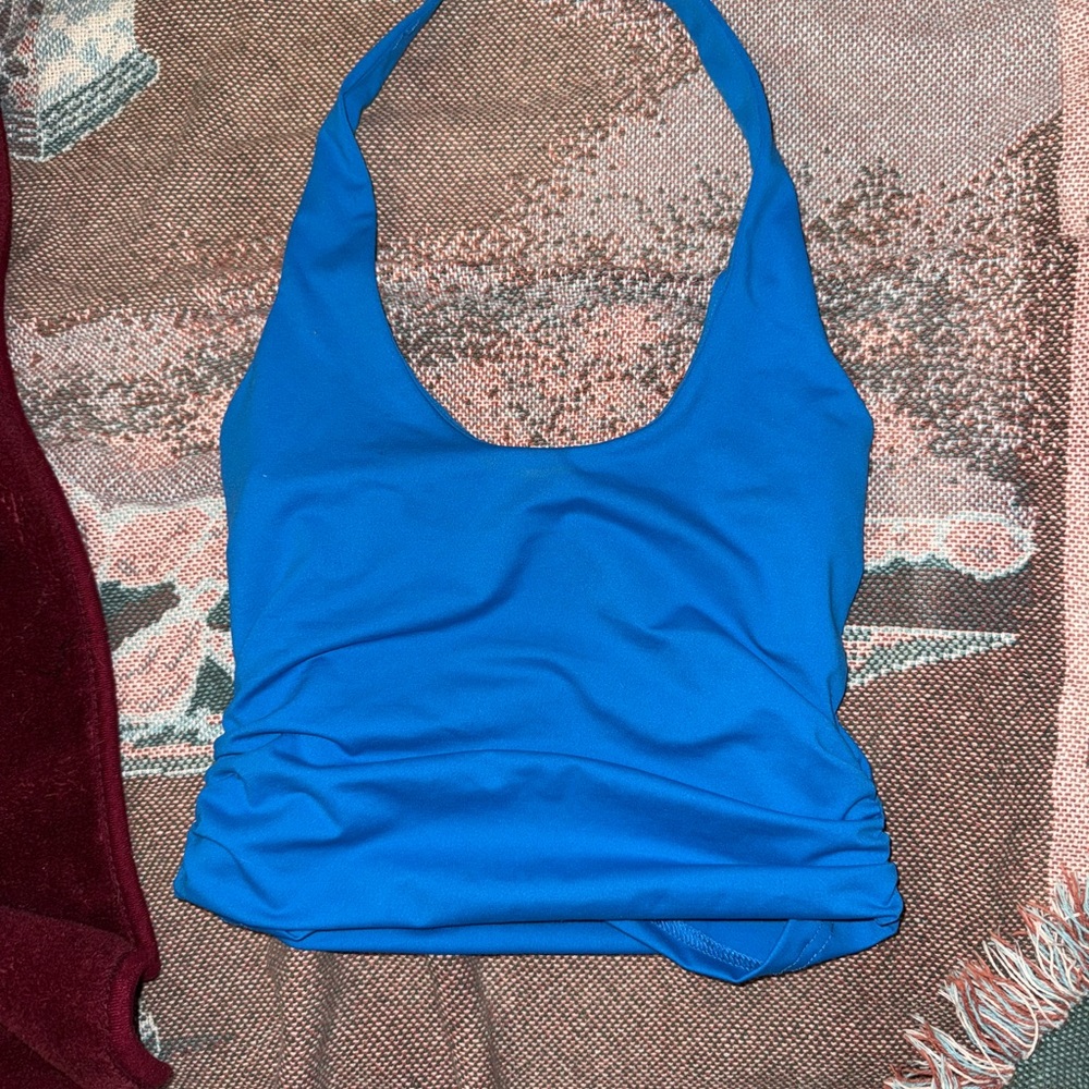 Blue Halter Top